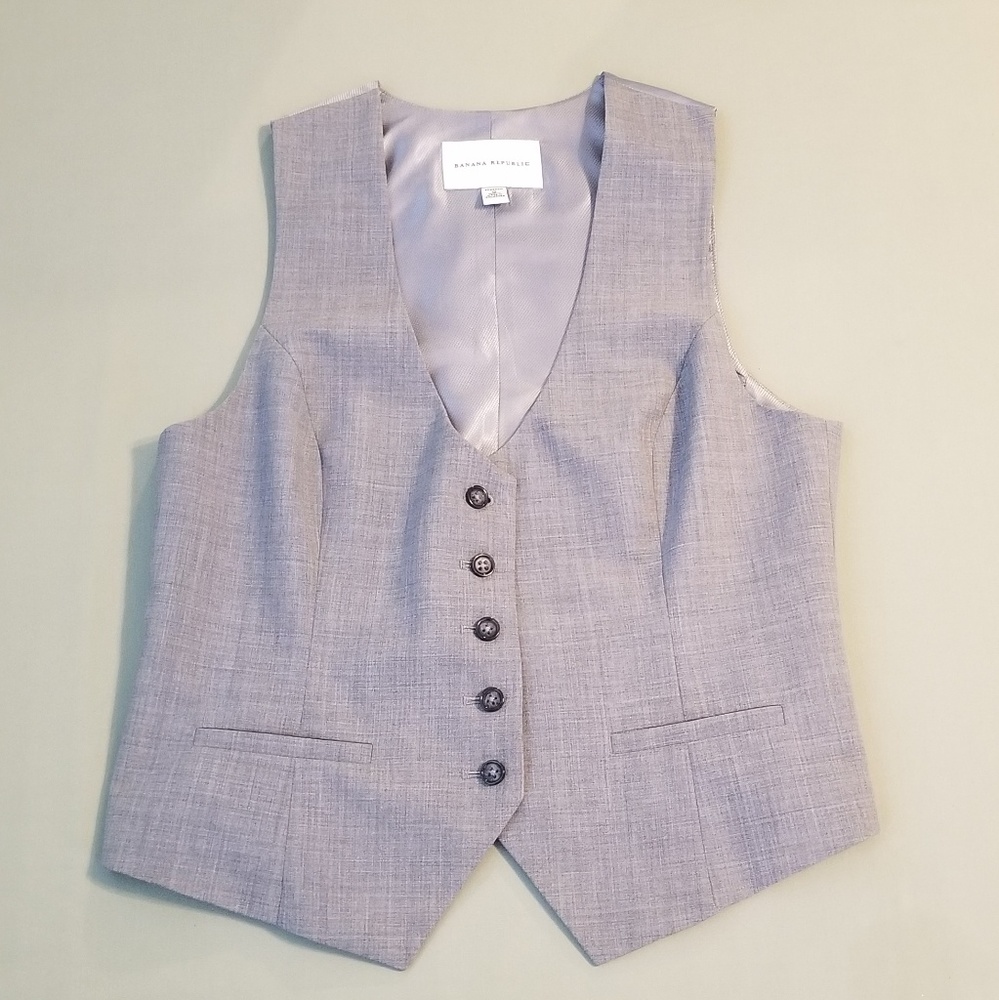 Banana Republic Lightweight Wool 5-Button Vest